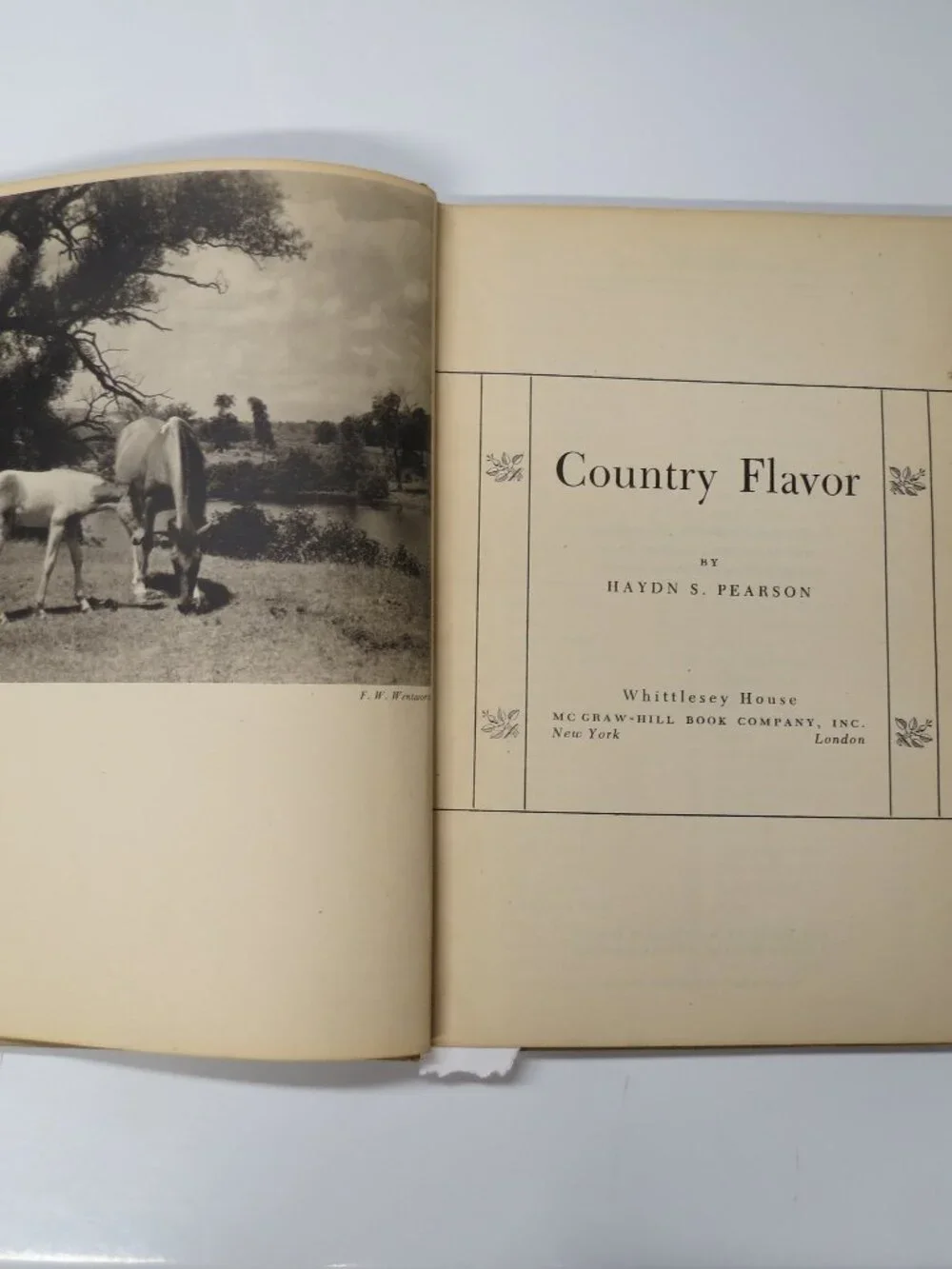 1945 Country Flavor by Haydn Pearson 1st ed 1st printing HC Traditions Rural